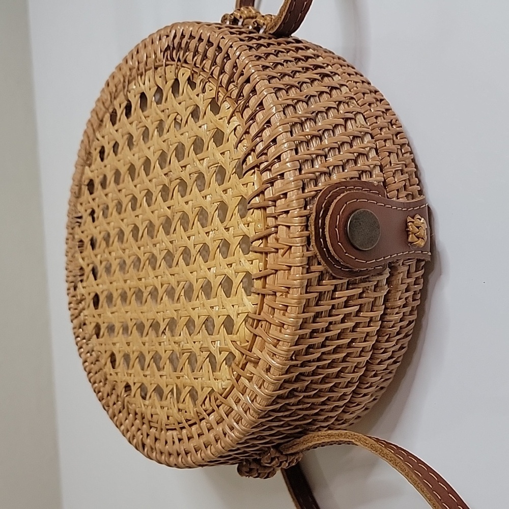 Rattan Circle Boho Women's Bag - Picture 2 of 7